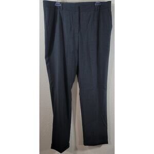 Worthington Charcoal Pinstripe Modern Fit Pleated Front Dress Pants 14 Stretch